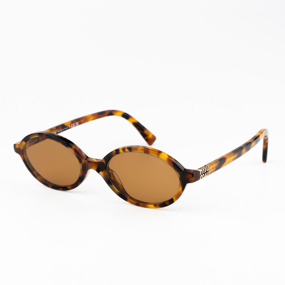 NEW Miu Miu MU04ZS 19P2Z1 REGARD Light Havana Brown  Unisex Sunglasses 0MU 04ZS - Picture 8 of 13